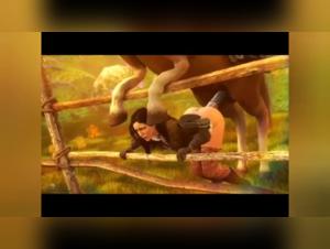 Compilation of animated horses and women