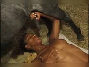 Forbidden Meeting: Girl and Horse