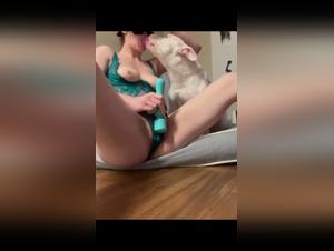 Girl and dog: an exciting zoophilia scene