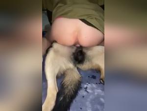 Woman and dog in shocking zoophilia video