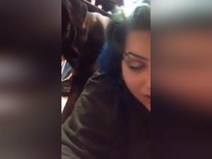 Passionate Encounter: Woman and Dog