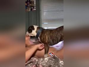 Full video of a teenage girl and her dog