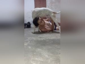 female teen fucking dog