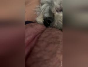 Bestiality: a woman and her dog