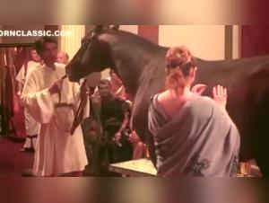 Equestrian Scene from Caligula II - Bestiality Sex Video