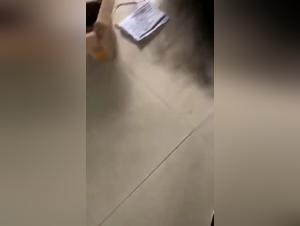 Naughty girl and dog in hard sex scene