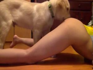 Bestiality with a teenager and her dog