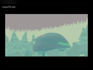 Bestial encounter between a hunter and a wolf