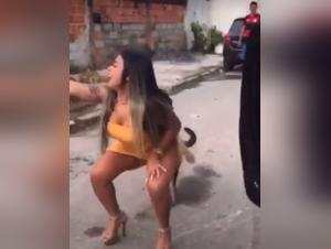 Woman and dog: a video of bestiality in the street