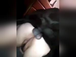 Woman and dog: a beastly and exciting encounter