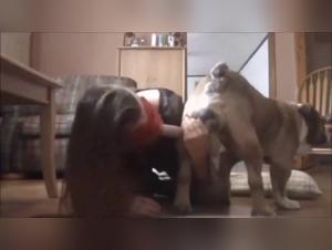 Woman and dog: a shocking bestiality video