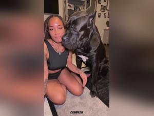 Bestiality sex: one lucky girl and one lucky dog