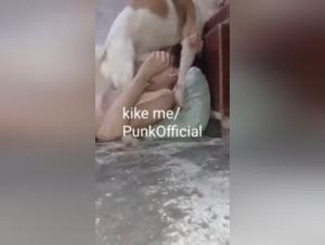 Woman and her dog: an extreme bestiality sex video