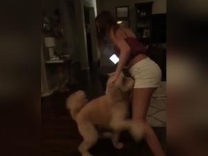 Woman and Dog: A Forbidden Dance